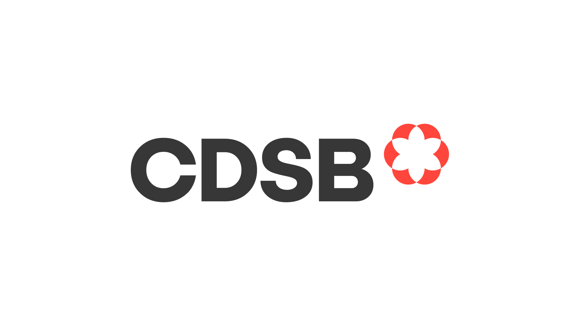 Timmins Care CDSB logo featuring the letters CDSB in bold black text, followed by a red flower-like symbol on a white background. Cochrane District Social Services Administration Board