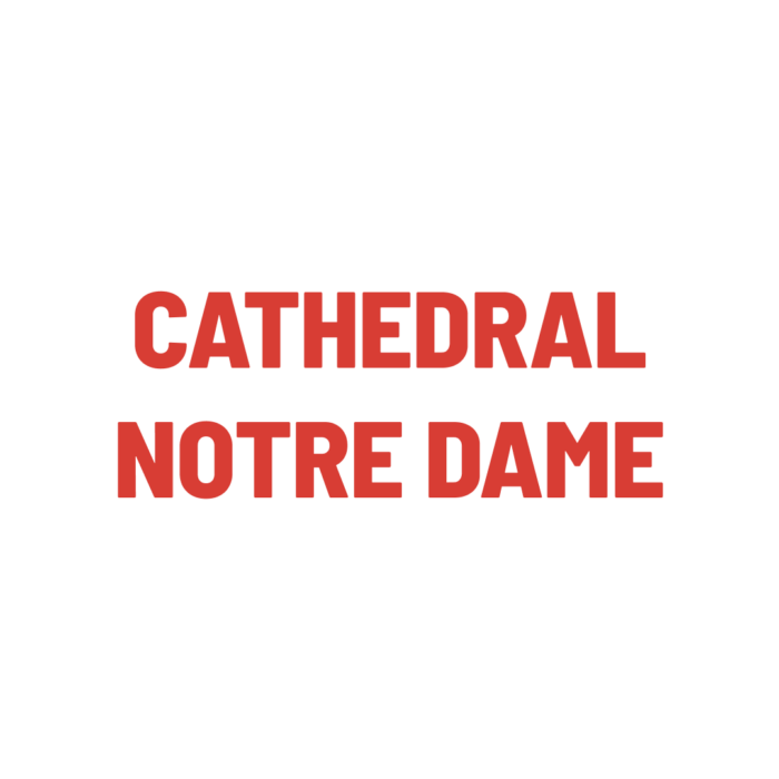 Timmins Care Text reading "Cathedral Notre Dame" in bold, red letters on a white background. Cochrane District Social Services Administration Board