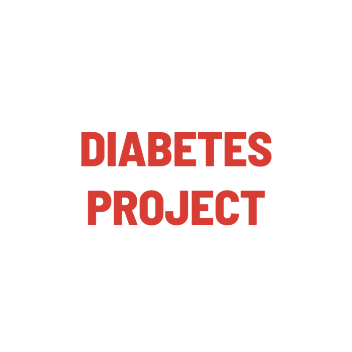 Timmins Care Text in red reads "DIABETES PROJECT" on a white background. Cochrane District Social Services Administration Board