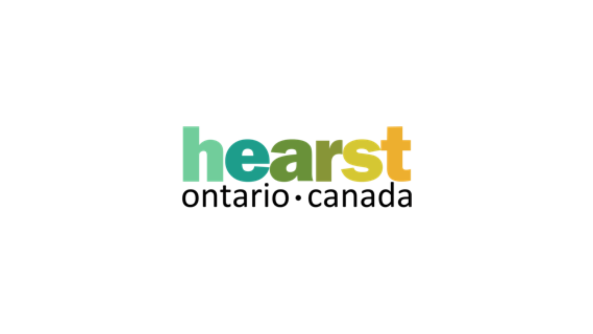 Timmins Care The image shows a logo with the text "hearst ontario • canada" in green, yellow, and black font colors on a white background. Cochrane District Social Services Administration Board