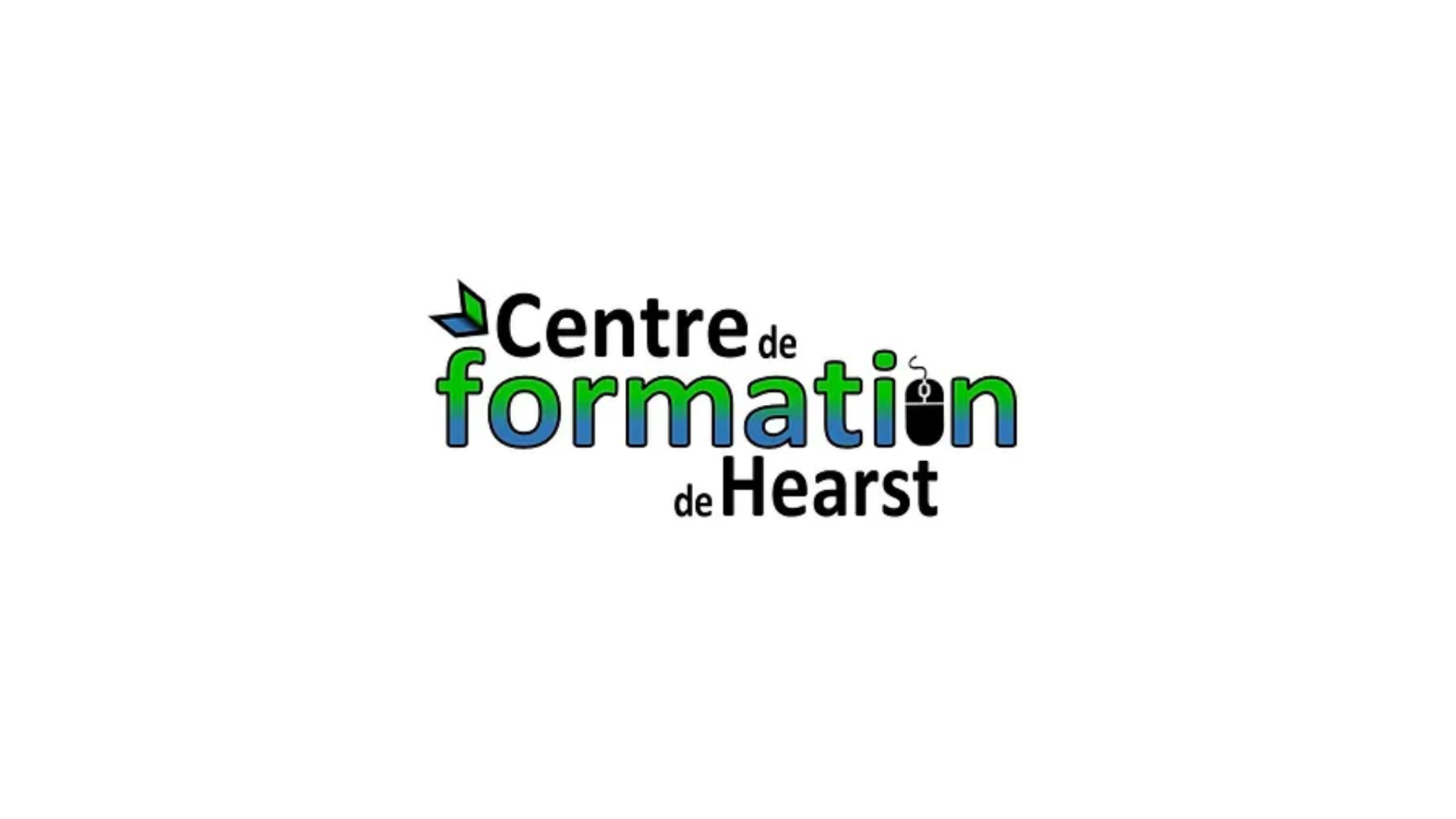 Timmins Care Logo of Centre de Formation de Hearst, featuring the text in black and green with blue accents and two green leaf motifs. Cochrane District Social Services Administration Board