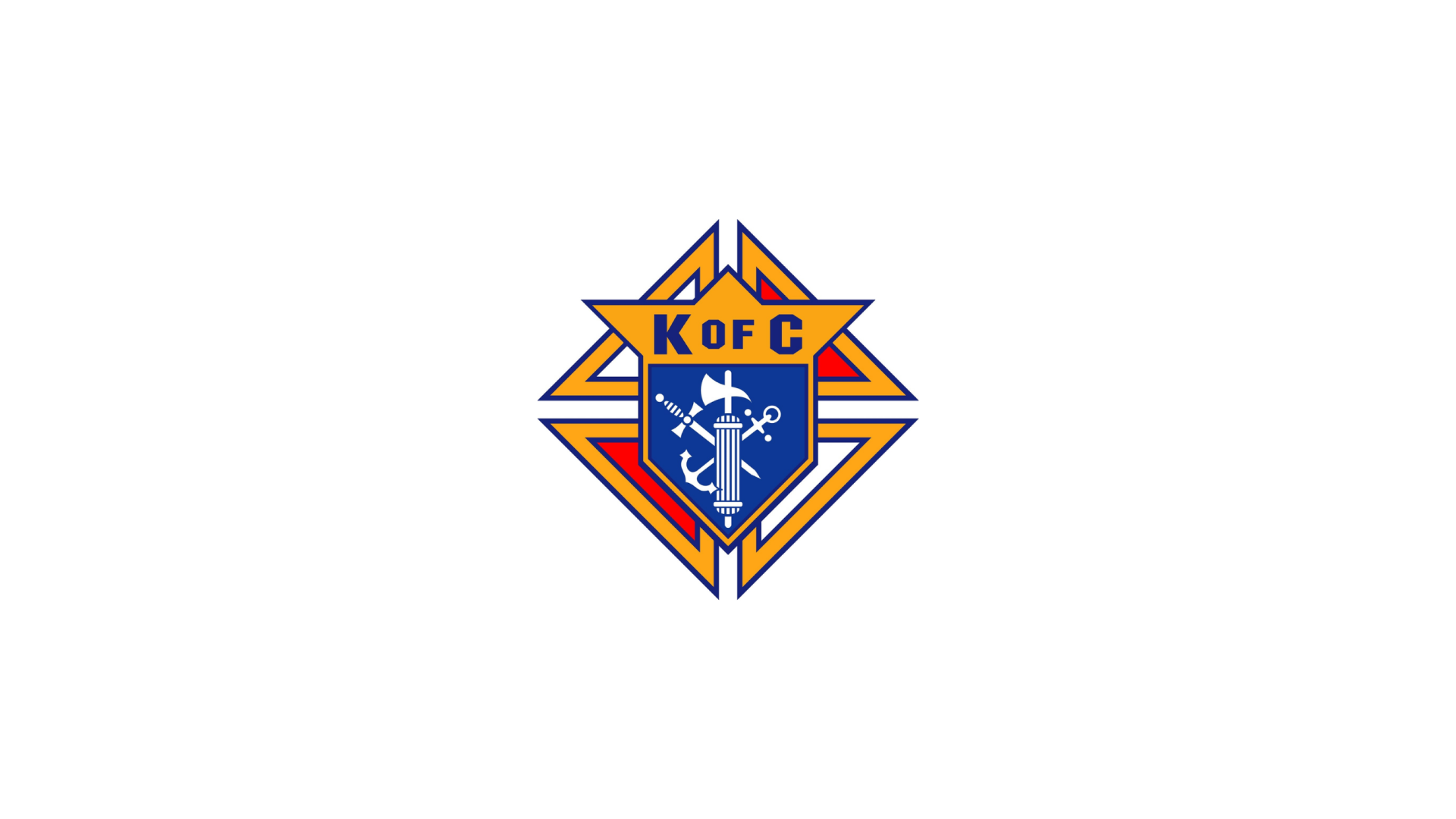 Timmins Care Logo of the Knights of Columbus featuring a shield with an anchor, a fasces, and a sword, set against a blue and orange background. Cochrane District Social Services Administration Board