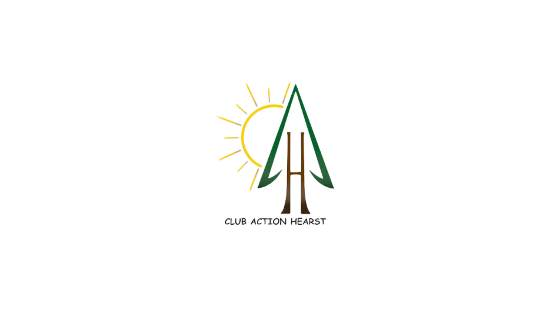 Timmins Care A logo depicting a tree with a brown trunk and green leaves, partially overlaid by a yellow sun with rays, accompanied by the text "Club Action Hearst" below. Cochrane District Social Services Administration Board