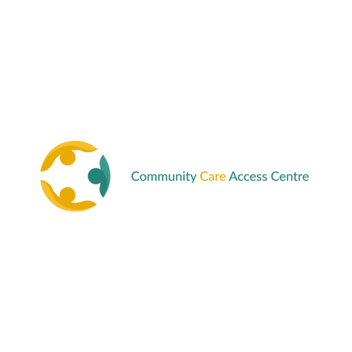 Timmins Care Logo of Community Care Access Centre with yellow and green abstract human figures forming a circle. Cochrane District Social Services Administration Board