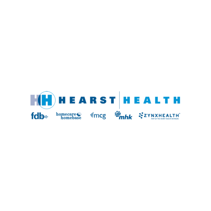 Timmins Care Logo for Hearst Health with subsidiary logos underneath, including fdb, Homecare Homebase, MCG, MHK, and SYMX Health. Cochrane District Social Services Administration Board