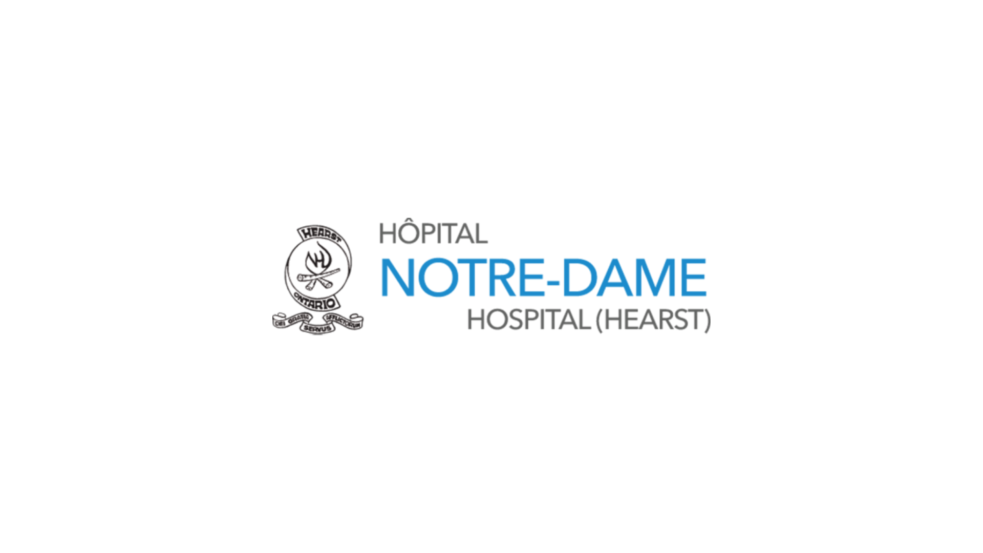 Timmins Care Logo of Hôpital Notre-Dame Hospital (Hearst) featuring the hospital's emblem and bilingual name in French and English. Cochrane District Social Services Administration Board