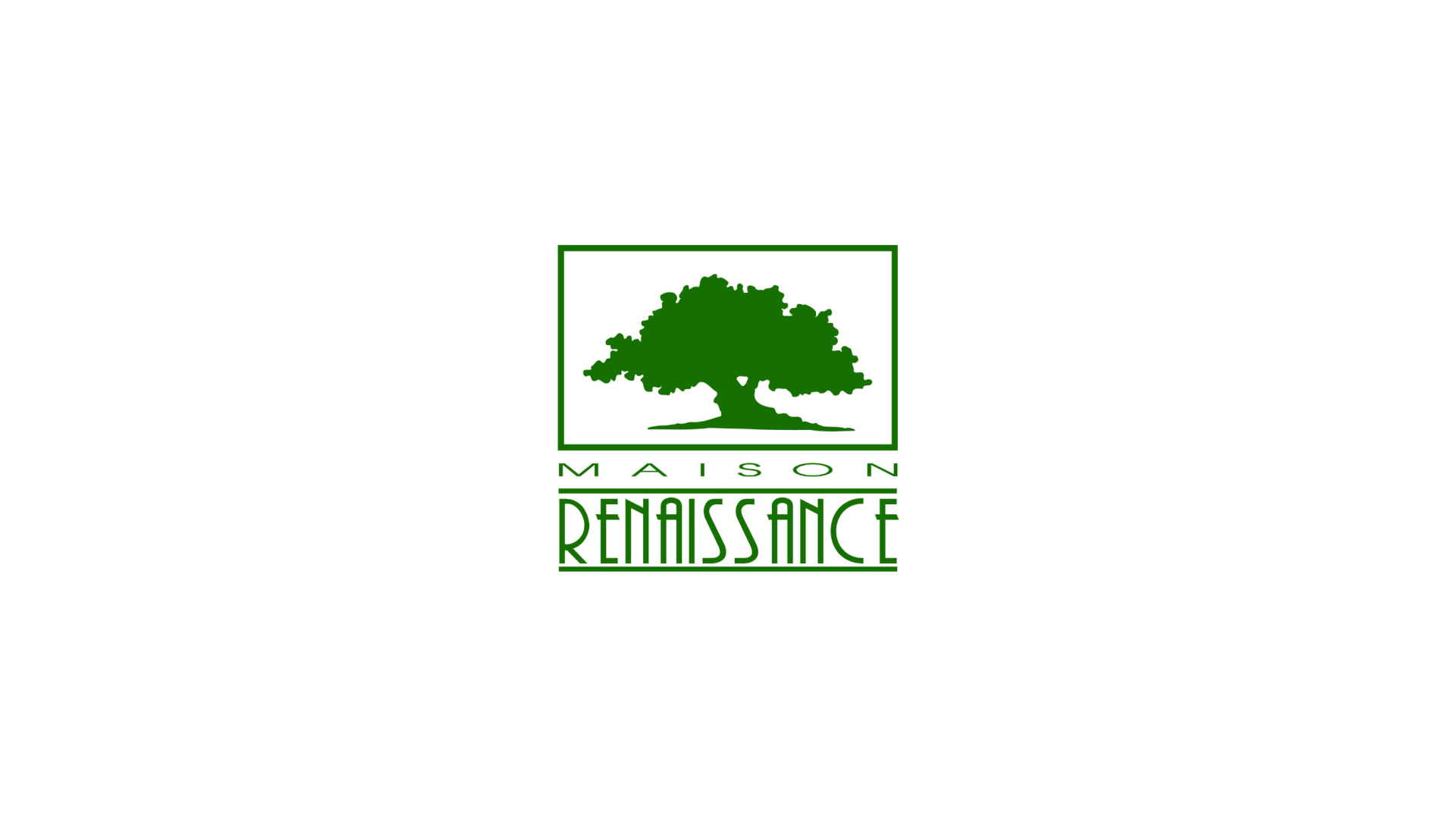 Timmins Care A green logo features a large tree inside a square. Below the tree, the text "MAISON" is in uppercase, with "RENAISSANCE" in a stylized font beneath it. The background is white. Cochrane District Social Services Administration Board