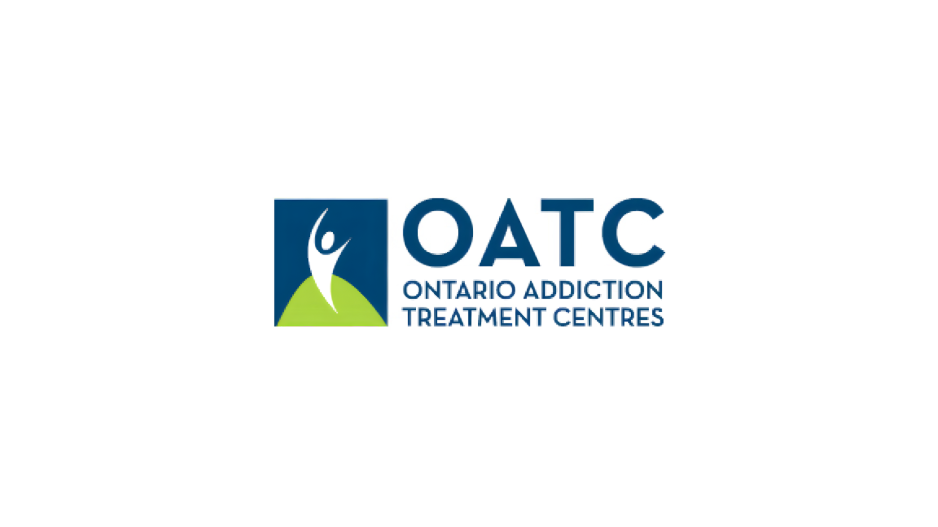 Timmins Care Logo of Ontario Addiction Treatment Centres (OATC) featuring a blue square with a white figure on a green background and the text "OATC Ontario Addiction Treatment Centres". Cochrane District Social Services Administration Board